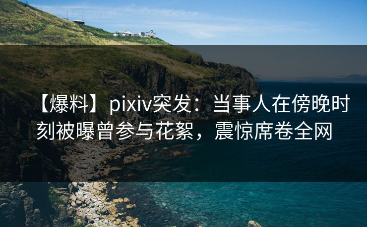 【爆料】pixiv突发:当事人在傍晚时刻被曝曾参与花絮,震惊席卷全网 【爆料】pixiv突发:当事人在傍晚时刻被曝曾参与花絮,震惊席卷全网