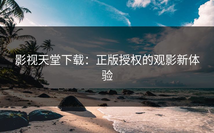 影视天堂下载：正版授权的观影新体验