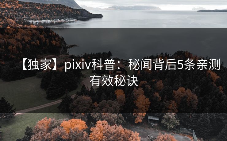 【独家】pixiv科普:秘闻背后5条亲测有效秘诀