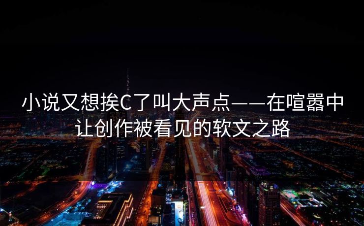小说又想挨C了叫大声点——在喧嚣中让创作被看见的软文之路 小说又想挨C了叫大声点——在喧嚣中让创作被看见的软文之路